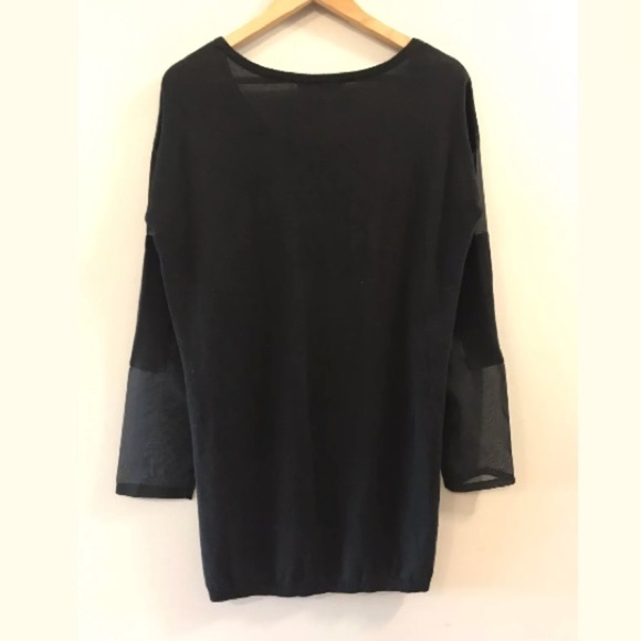 BCBGeneration Black Side Slit High Low Sweater M/L - Picture 2 of 6